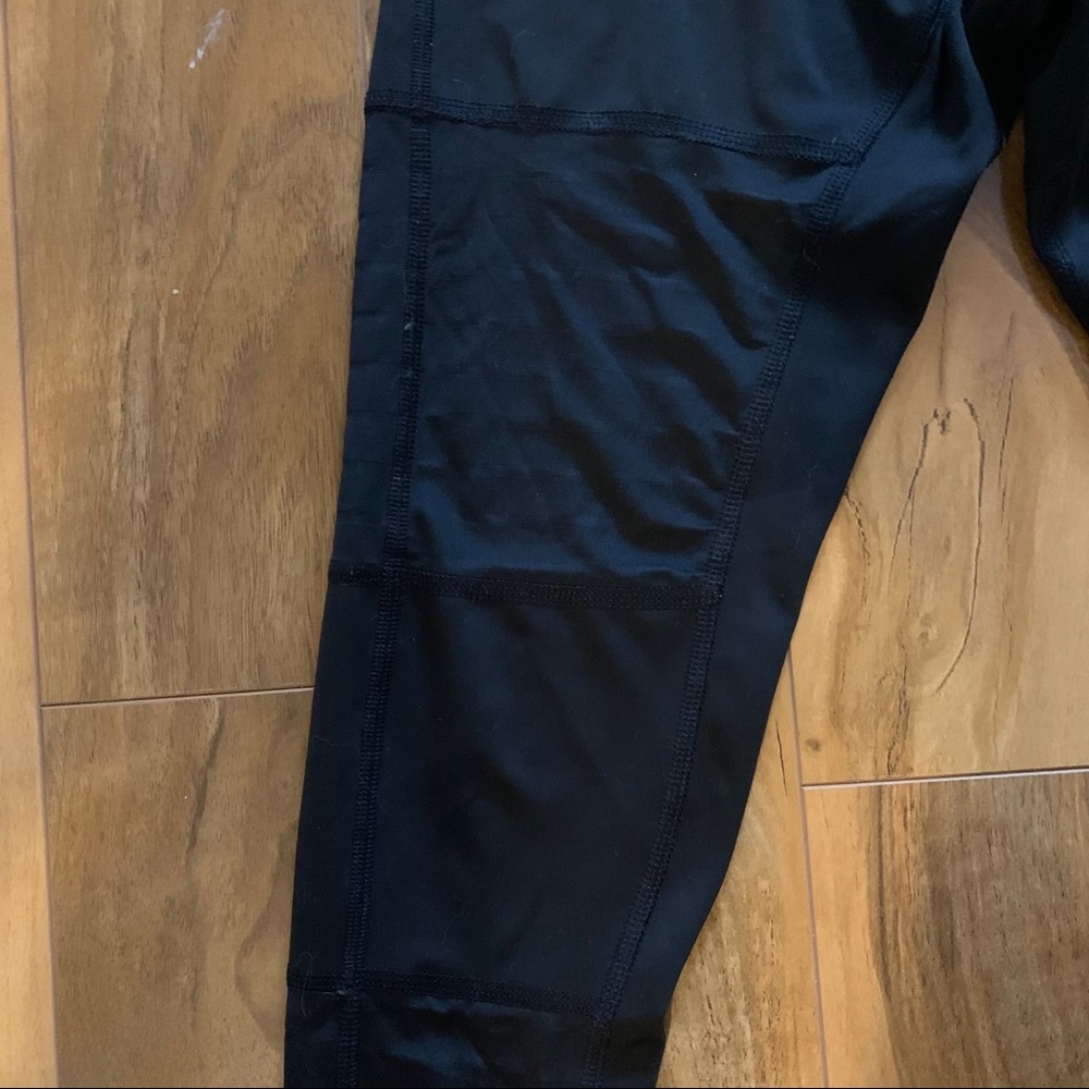 Black Mesh Reebok Speedwick Running Tights - Picture 3 of 6